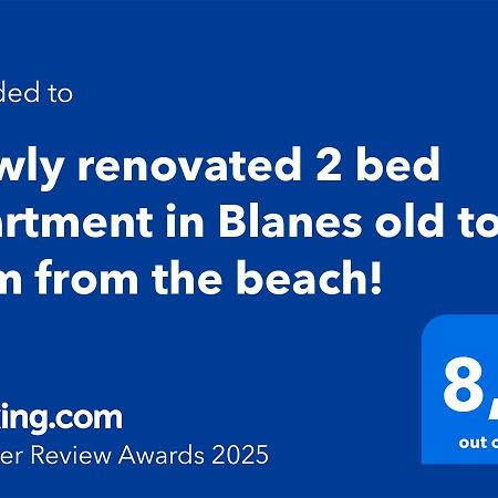 2 Bedroom Large Modern Apartment In Blanes Old Town 50M From The Beach! Dış mekan fotoğraf