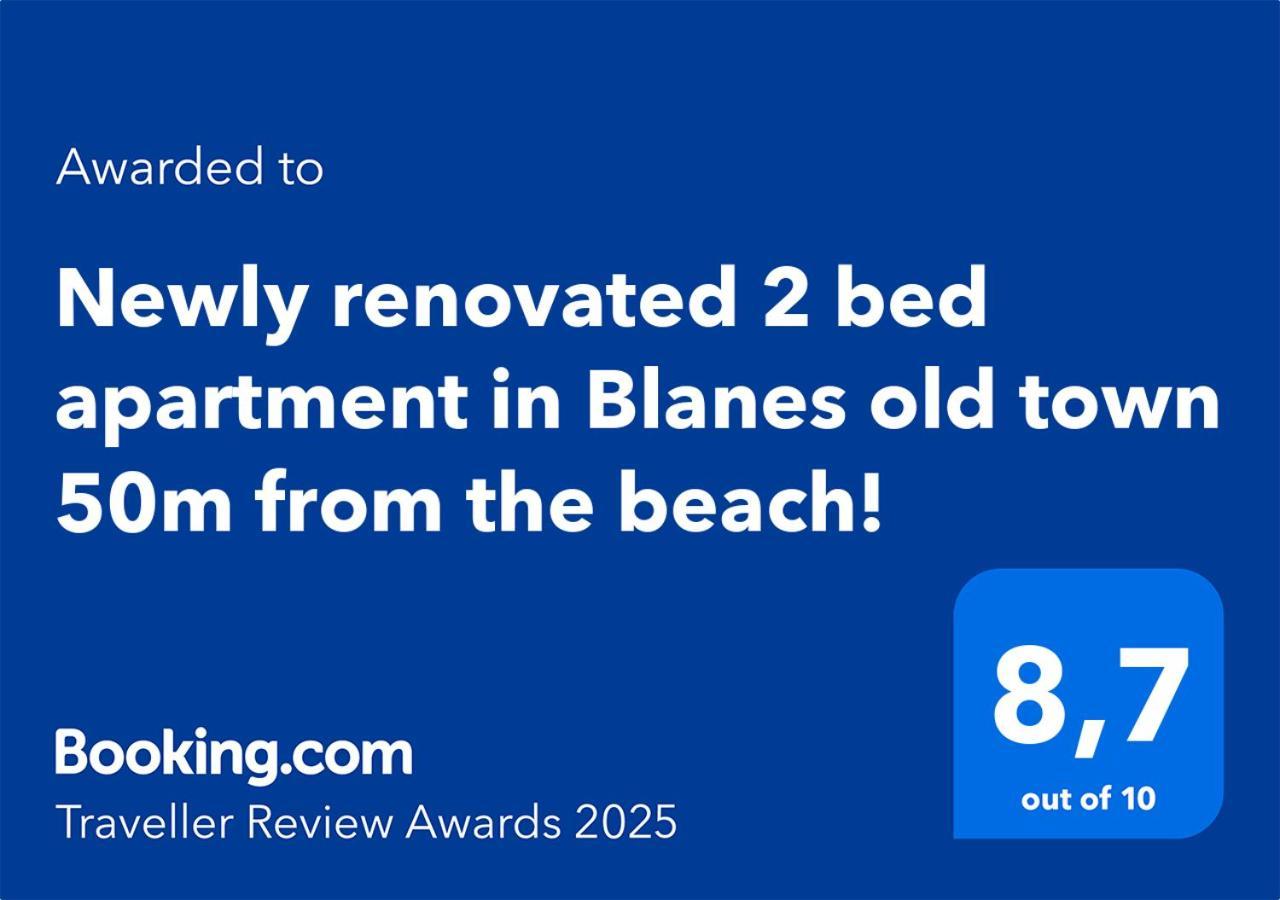 2 Bedroom Large Modern Apartment In Blanes Old Town 50M From The Beach! Dış mekan fotoğraf